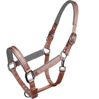 Produktbild von Equestrian Stockholm Halfter Line aus Fleece für Warmblut in Pink und Braun