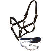 Produktbild von Equestrian Stockholm Halfter und Strick für Pony aus Leder und Kette