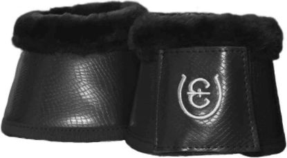 Equestrian Stockholm Hufglocken Black Edition aus Kunstleder Schwarz Größe L – Bild 1 von 1