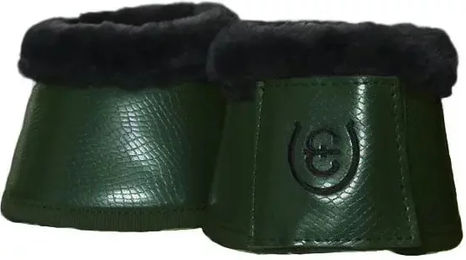 Produktbild von Equestrian Stockholm Hufglocken Gamaschen aus Kunstleder in Schwarz oder Grün Größe S