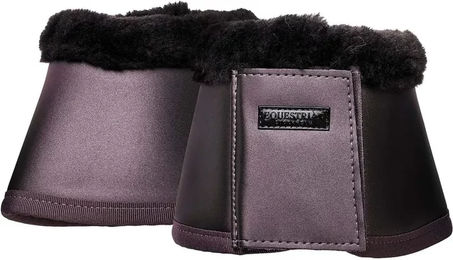 Produktbild von Equestrian Stockholm Hufglocken Gamaschen aus Kunstleder in Schwarz oder Lila Größe S