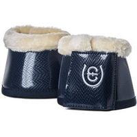 Produktbild von Equestrian Stockholm Hufglocken Navy mit Fell Hufschutz Large für Pferde