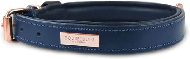 Equestrian Stockholm Hundehalsband aus Leder Monaco Blue 44-54 cm – Bild 1 von 1
