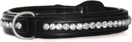 Equestrian Stockholm Hundehalsband aus Leder Schwarz 30 cm – Bild 1 von 1