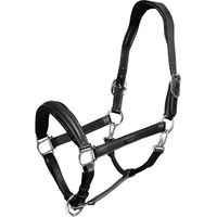 Produktbild von Equestrian Stockholm Lederhalfter Glimmer Anatomic für Pferde in Schwarz und Silber