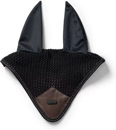 Equestrian Stockholm Modern Fliegenhaube für Warmblut Pferde in Schwarz oder Braun – Bild 1 von 4