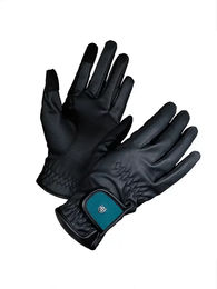 Produktbild von Equestrian Stockholm Motion Reithandschuhe aus Leder Unisex Schwarz Rot Silber Taille 8