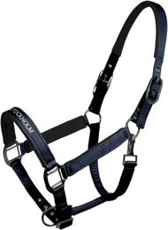Equestrian Stockholm Nylonhalfter Line Navy für Pferde Größe Cob – Bild 1 von 1