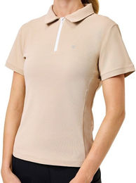 Equestrian Stockholm Poloshirt Damen Zip-Shirt Sand Beige Größe L aus Polyester – Bild 1 von 1