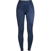 Produktbild von Equestrian Stockholm Reithose Damen Full-Grip Compression Supreme Dressurhose Royal Classic Schwarz Blau XXS