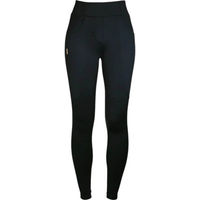 Produktbild von Equestrian Stockholm Reithose Damen Full-Grip Compression Supreme Dressurhose Schwarz Gold Grösse M