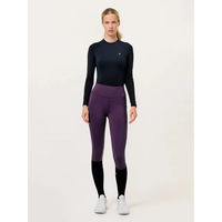 Produktbild von Equestrian Stockholm Reithose Dressage Movement Damen Full Grip Schwarz Lila Größe L