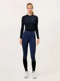 Equestrian Stockholm Reitleggings Movement Full Grip Damen Schwarz Blau – Bild 1 von 3