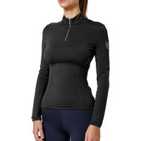 Produktbild von Equestrian Stockholm Reitshirt Air Breeze Damen Langarmshirt mit UV-Schutz Schwarz XS