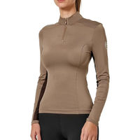 Produktbild von Equestrian Stockholm Reitshirt Air Breeze Damen Langarmshirt mit UV-Schutz Sommer Beige