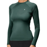 Produktbild von Equestrian Stockholm Reitshirt Damen Grün mit UPF30+ Größe M