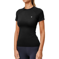 Produktbild von Equestrian Stockholm Reitshirt Damen Kurzarm Schwarz XL mit UPF30+