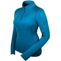 Produktbild von Equestrian Stockholm Reitshirt Damen mit langen Ärmeln und 1/2 Zip in Blau oder Grün