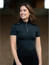 Produktbild von Equestrian Stockholm Reitshirt Damen Schwarz Sommer UV-Schutz