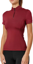 Produktbild von Equestrian Stockholm Reitshirt Damen Sommer UV-Schutz Schwarz Rot Größe M