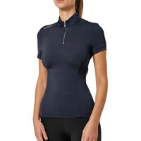 Produktbild von Equestrian Stockholm Reitshirt Damen UV-Schutz Sommer Schwarz Blau Größe L