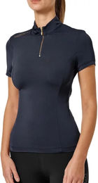 Produktbild von Equestrian Stockholm Reitshirt Damen UV-Schutz Sommer Schwarz Blau XL