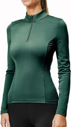 Produktbild von Equestrian Stockholm Reitshirt für Damen mit langen Ärmeln und 1/2 Zip aus Polyester