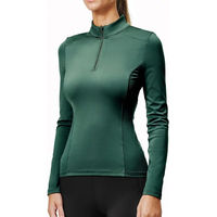 Produktbild von Equestrian Stockholm Reitshirt für Damen mit langen Ärmeln und 1/2 Zip aus Polyester