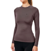Produktbild von Equestrian Stockholm Reitshirt Langarm-Funktionsunterwäsche für Damen Ganzjährig Schwarz Braun Größe L