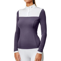 Produktbild von Equestrian Stockholm Reitshirt Turnierpolo mit langen Ärmeln Damen Fine Line XXL