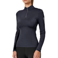 Produktbild von Equestrian Stockholm Reittrikot Damen Air Breeze Langarmshirt mit UV-Schutz Blau XXL