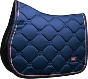 Equestrian Stockholm Springschabracke Lagoon Blush in Blau und Roségold für Cob aus Polyester – Bild 1 von 1