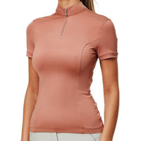 Produktbild von Equestrian Stockholm Trainingsshirt Damen aus recycelten Fasern Koralle XS
