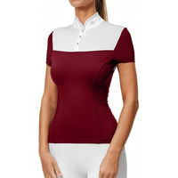 Produktbild von Equestrian Stockholm Turniershirt Damen Revenew Competition Top Merlot Größe S