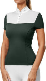 Equestrian Stockholm Turniershirt Damen Revenew Competition Top Sycamore Green XS – Bild 1 von 1