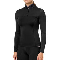 Produktbild von Equestrian Stockholm Turniershirt Damen Revenew Top Black Pink Glimmer Langarmshirt Größe XL
