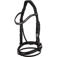 Produktbild von Equestro Anatomisch geformtes Leder-Reitzaumzeug für Ponys in Schwarz oder Lila