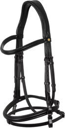Produktbild von Equestro Anatomisch geformtes Leder-Reitzaumzeug Schwarz Full