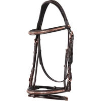 Produktbild von Equestro Anatomische Sattelzügel aus Leder für englische Pferde in Braun