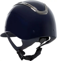 Equestro Apocalypse Damen Polo Reithelm mit glänzender Schale in Blau Grösse S – Bild 1 von 6
