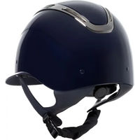Produktbild von Equestro Apocalypse Damen Polo Reithelm mit glänzender Schale in Blau Grösse S