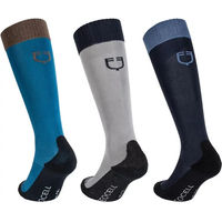 Produktbild von Equestro Basic Reitsocken für Damen 3er Pack Blau Bunt Größe 39-42