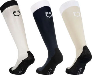Produktbild von Equestro Basic Reitsocken Unisex 3er Pack Beige Bunt Größe L