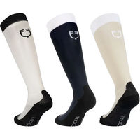 Produktbild von Equestro Basic Reitsocken Unisex 3er Pack Beige Bunt Größe L