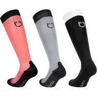 Produktbild von Equestro Basic Reitsocken Unisex Rosa Größe M 3er Pack