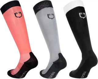 Produktbild von Equestro Basic Reitsocken Unisex Rosa Größe S 3er Pack
