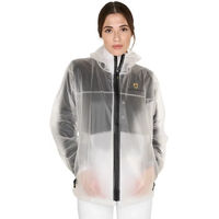 Produktbild von Equestro Basic Unisex Regenmantel wasserdicht weiß transparent XL