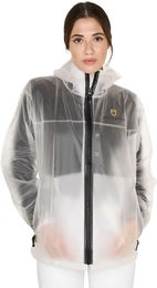 Produktbild von Equestro Basic Unisex Regenmantel wasserdicht weiß transparent XXL