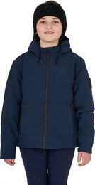 Produktbild von Equestro Basic Wasserdichte Kinder-Reitjacke mit Kapuze Blau Grösse 8 Jahre