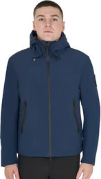Equestro Basic Wasserfeste Reitjacke mit Kapuze für Herren Blau XS – Bild 1 von 9